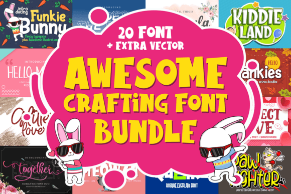 Download Awesome Crafting Font Bundle - Crafting font Collection
