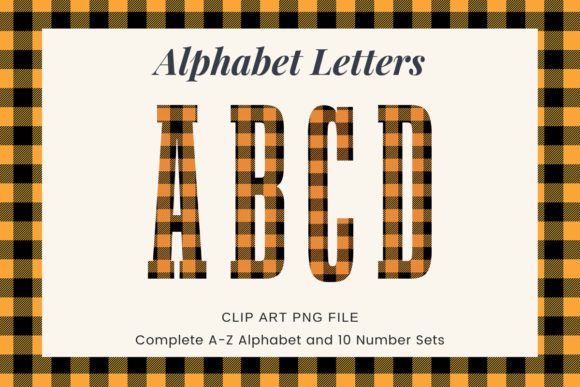 Download Buffalo Plaid Alphabet Autumn Fonts - Autumn fonts Collection